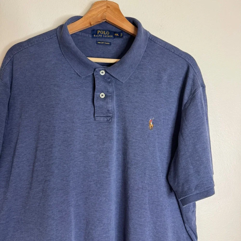 Polo Ralph Lauren Men's Pima Soft Touch Polo Shirt Blue XXL